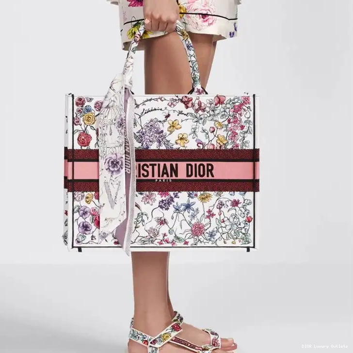 Cheap Motif Book Dior White Florilegio Pink Tote Canvas 0629 Luxury